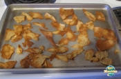 Baked Pita Chips on a tray