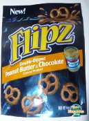 Flipz Double Dipped Peanut Butter Chocolate Covered Pretzels - bag - front